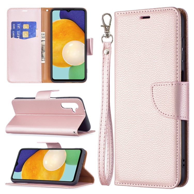 For Samsung Galaxy A13 5G Litchi Texture Pure Color Horizontal Flip Leather Phone Case with Holder & Card Slots & Wallet & Lanyard