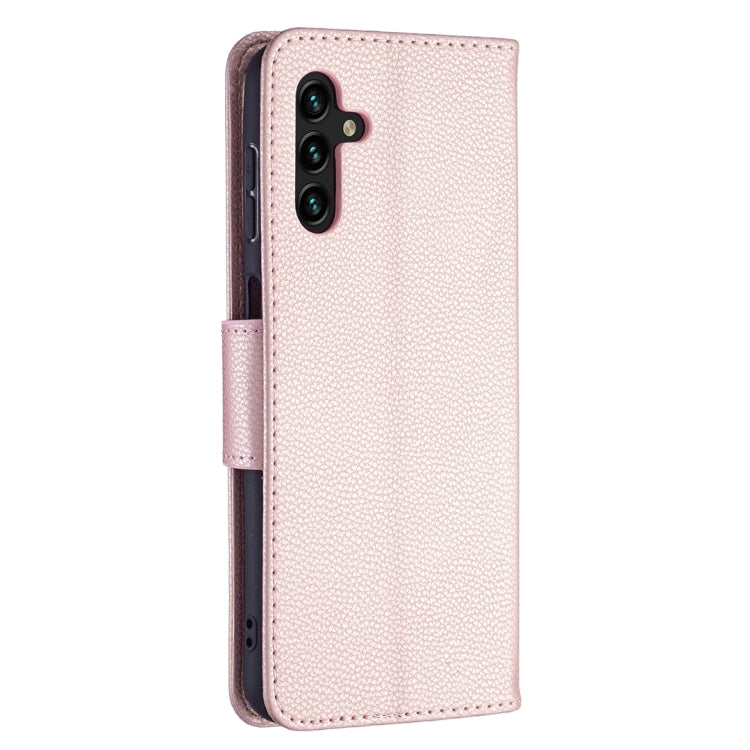 For Samsung Galaxy A13 5G Litchi Texture Pure Color Horizontal Flip Leather Phone Case with Holder & Card Slots & Wallet & Lanyard