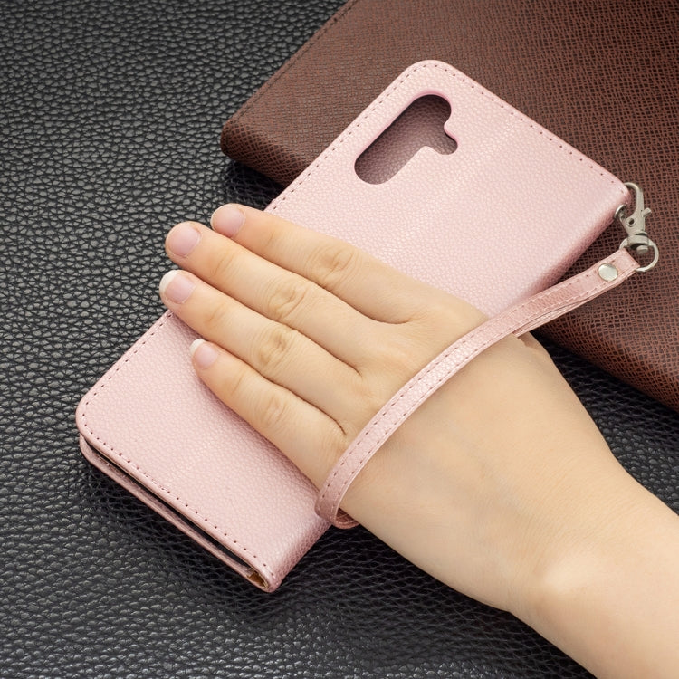 For Samsung Galaxy A13 5G Litchi Texture Pure Color Horizontal Flip Leather Phone Case with Holder & Card Slots & Wallet & Lanyard