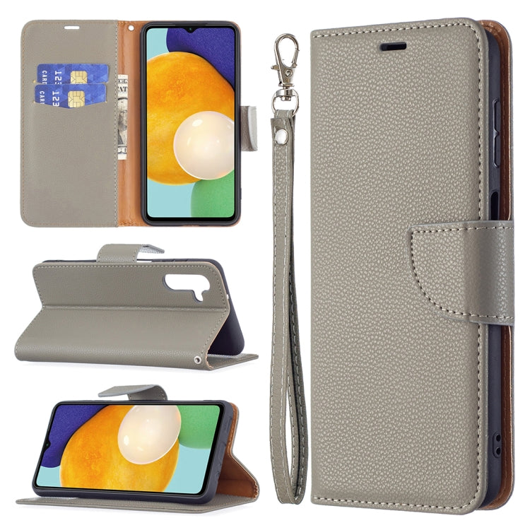 For Samsung Galaxy A13 5G Litchi Texture Pure Color Horizontal Flip Leather Phone Case with Holder & Card Slots & Wallet & Lanyard