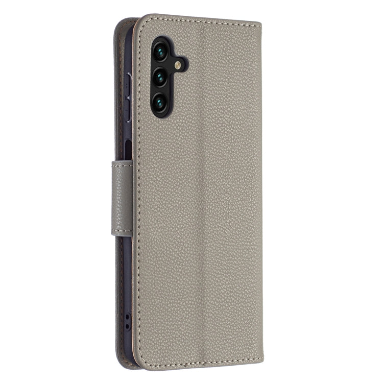For Samsung Galaxy A13 5G Litchi Texture Pure Color Horizontal Flip Leather Phone Case with Holder & Card Slots & Wallet & Lanyard