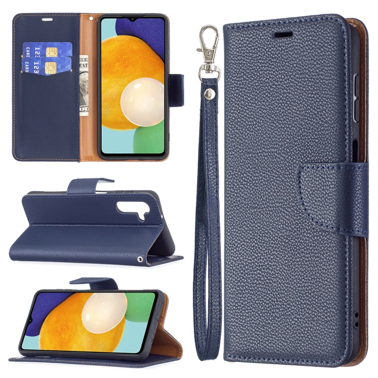 For Samsung Galaxy A13 5G Litchi Texture Pure Color Horizontal Flip Leather Phone Case with Holder & Card Slots & Wallet & Lanyard