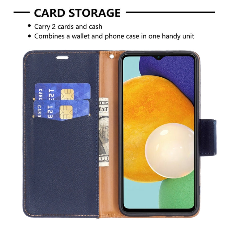 For Samsung Galaxy A13 5G Litchi Texture Pure Color Horizontal Flip Leather Phone Case with Holder & Card Slots & Wallet & Lanyard