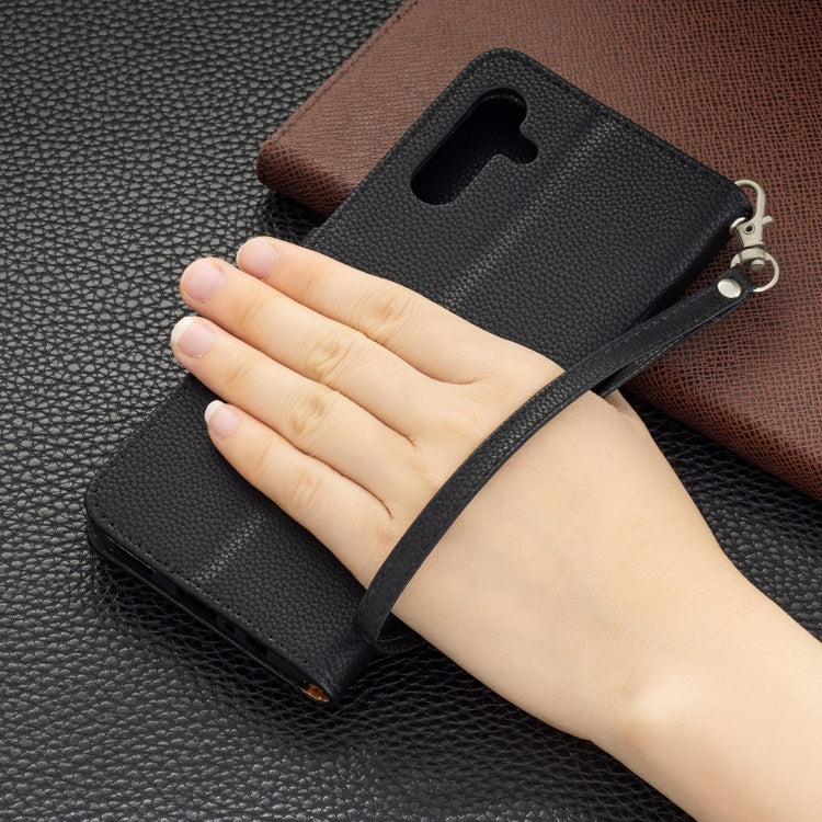 For Samsung Galaxy A13 5G Litchi Texture Pure Color Horizontal Flip Leather Phone Case with Holder & Card Slots & Wallet & Lanyard