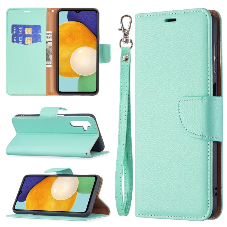 For Samsung Galaxy A13 5G Litchi Texture Pure Color Horizontal Flip Leather Phone Case with Holder & Card Slots & Wallet & Lanyard