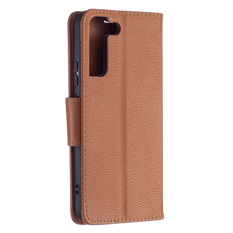 For Samsung Galaxy S22+ 5G Litchi Texture Pure Color Horizontal Flip Leather Phone Case with Holder & Card Slots & Wallet & Lanyard