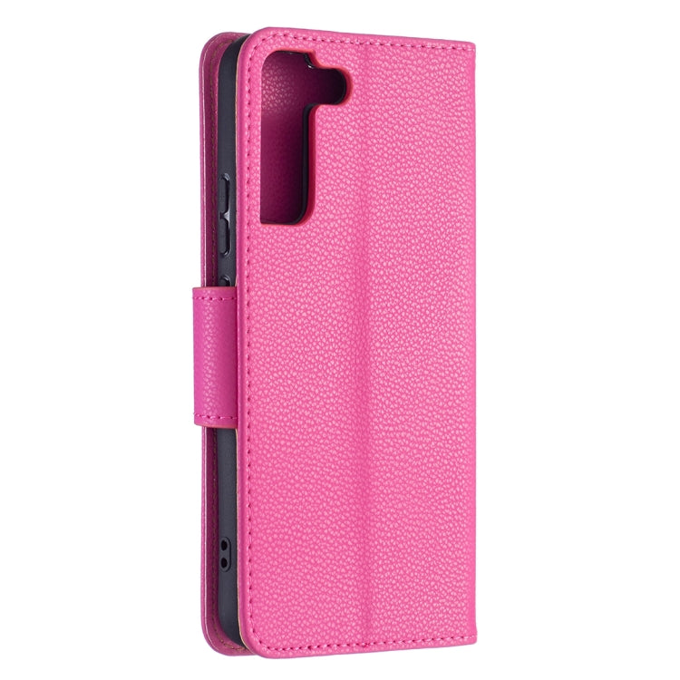 For Samsung Galaxy S22+ 5G Litchi Texture Pure Color Horizontal Flip Leather Phone Case with Holder & Card Slots & Wallet & Lanyard