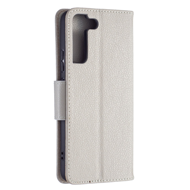 For Samsung Galaxy S22+ 5G Litchi Texture Pure Color Horizontal Flip Leather Phone Case with Holder & Card Slots & Wallet & Lanyard