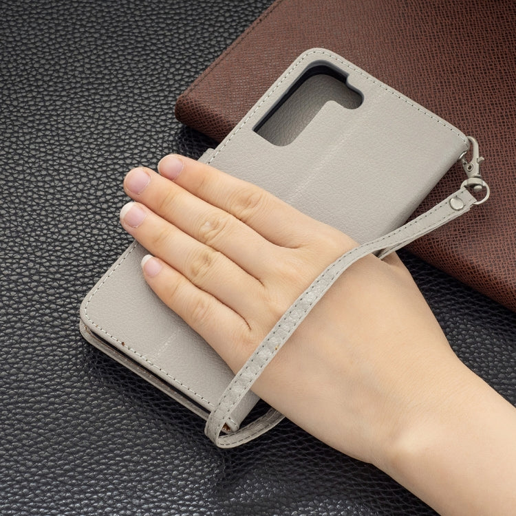 For Samsung Galaxy S22+ 5G Litchi Texture Pure Color Horizontal Flip Leather Phone Case with Holder & Card Slots & Wallet & Lanyard