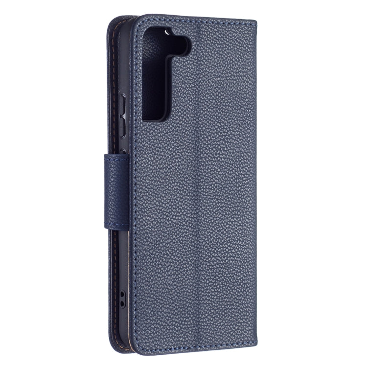 For Samsung Galaxy S22+ 5G Litchi Texture Pure Color Horizontal Flip Leather Phone Case with Holder & Card Slots & Wallet & Lanyard