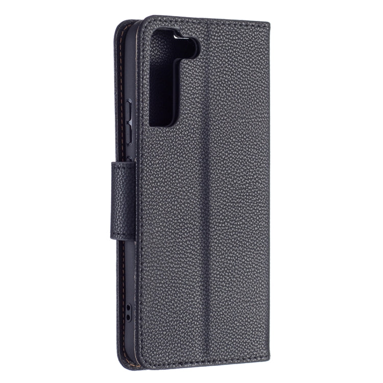 For Samsung Galaxy S22+ 5G Litchi Texture Pure Color Horizontal Flip Leather Phone Case with Holder & Card Slots & Wallet & Lanyard