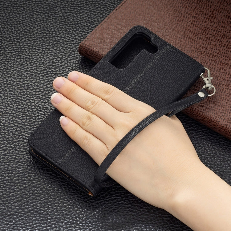 For Samsung Galaxy S22+ 5G Litchi Texture Pure Color Horizontal Flip Leather Phone Case with Holder & Card Slots & Wallet & Lanyard