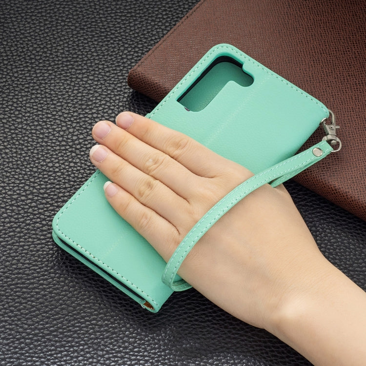 For Samsung Galaxy S22+ 5G Litchi Texture Pure Color Horizontal Flip Leather Phone Case with Holder & Card Slots & Wallet & Lanyard