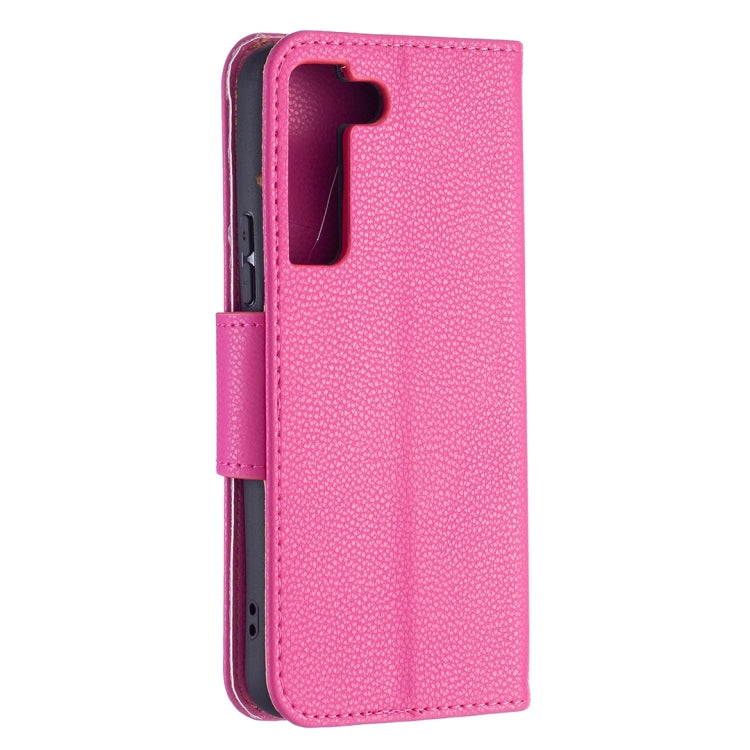 For Samsung Galaxy S22 5G Litchi Texture Pure Color Horizontal Flip Leather Phone Case with Holder & Card Slots & Wallet & Lanyard