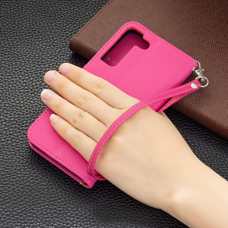 For Samsung Galaxy S22 5G Litchi Texture Pure Color Horizontal Flip Leather Phone Case with Holder & Card Slots & Wallet & Lanyard