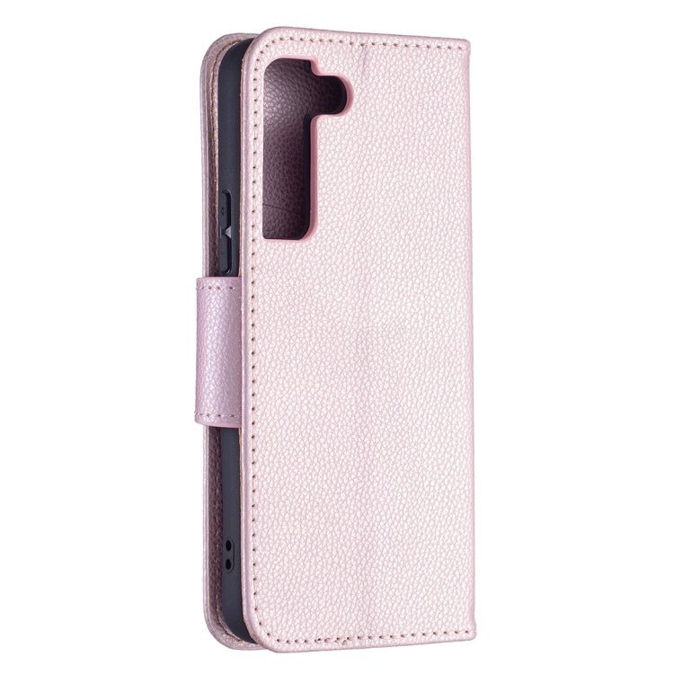 For Samsung Galaxy S22 5G Litchi Texture Pure Color Horizontal Flip Leather Phone Case with Holder & Card Slots & Wallet & Lanyard