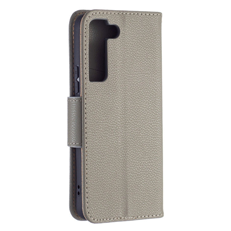 For Samsung Galaxy S22 5G Litchi Texture Pure Color Horizontal Flip Leather Phone Case with Holder & Card Slots & Wallet & Lanyard