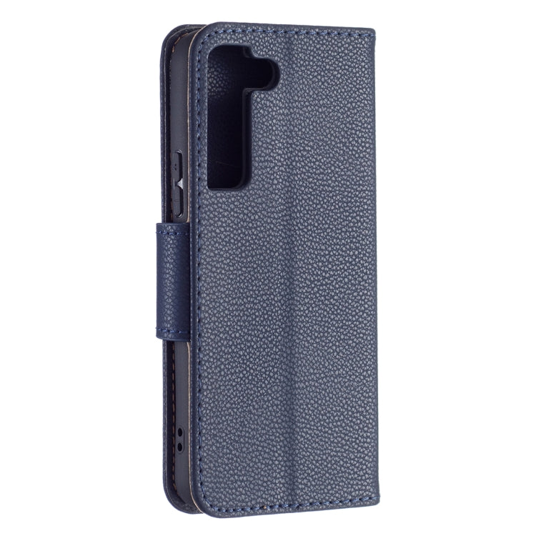 For Samsung Galaxy S22 5G Litchi Texture Pure Color Horizontal Flip Leather Phone Case with Holder & Card Slots & Wallet & Lanyard