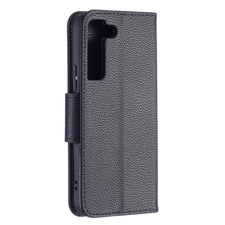 For Samsung Galaxy S22 5G Litchi Texture Pure Color Horizontal Flip Leather Phone Case with Holder & Card Slots & Wallet & Lanyard
