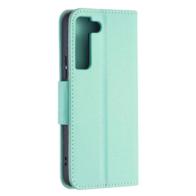 For Samsung Galaxy S22 5G Litchi Texture Pure Color Horizontal Flip Leather Phone Case with Holder & Card Slots & Wallet & Lanyard