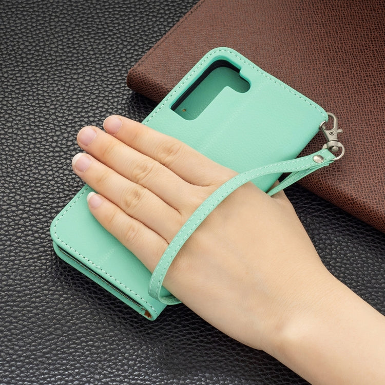 For Samsung Galaxy S22 5G Litchi Texture Pure Color Horizontal Flip Leather Phone Case with Holder & Card Slots & Wallet & Lanyard