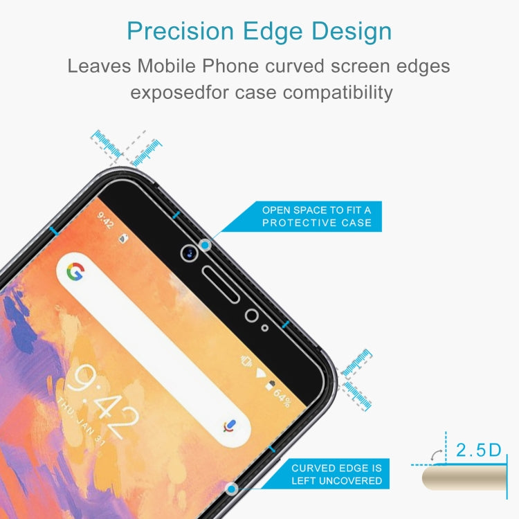 0.26mm 9H 2.5D Tempered Glass Film For Umidigi A3S