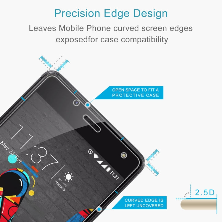 0.26mm 9H 2.5D Tempered Glass Film For Wiko Ufeel
