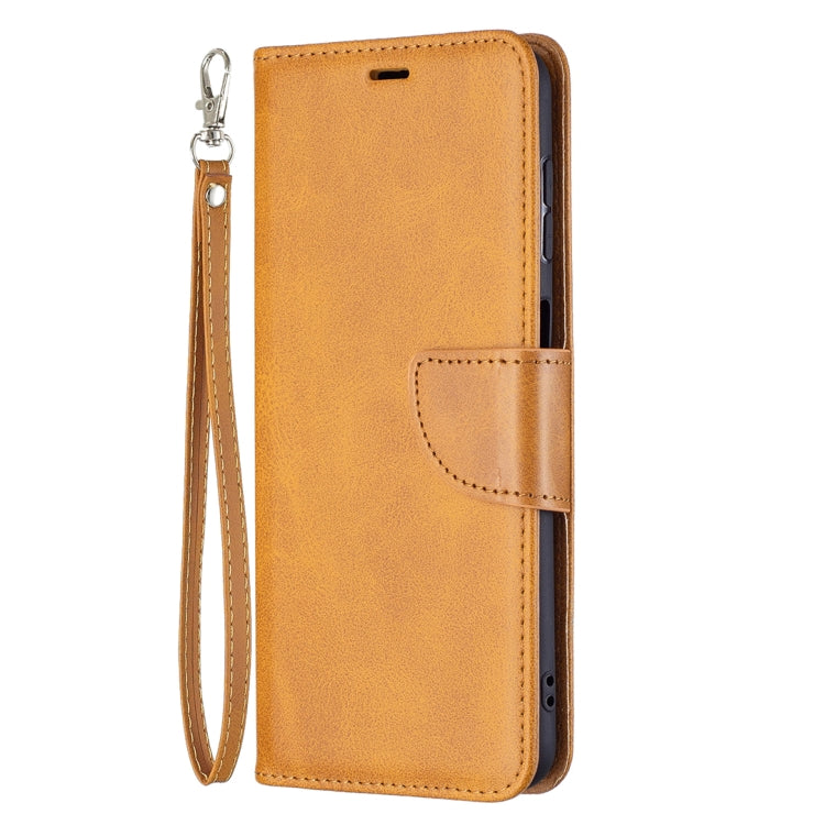 For Samsung Galaxy A13 5G Retro Lambskin Texture Pure Color Horizontal Flip Leather Phone Case with Holder & Card Slots & Wallet & Lanyard