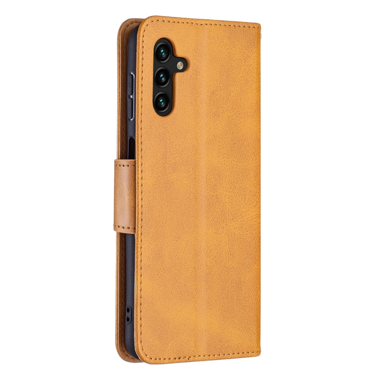 For Samsung Galaxy A13 5G Retro Lambskin Texture Pure Color Horizontal Flip Leather Phone Case with Holder & Card Slots & Wallet & Lanyard