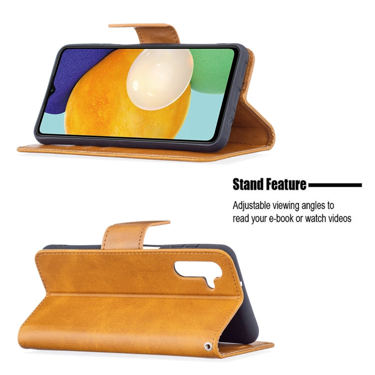 For Samsung Galaxy A13 5G Retro Lambskin Texture Pure Color Horizontal Flip Leather Phone Case with Holder & Card Slots & Wallet & Lanyard
