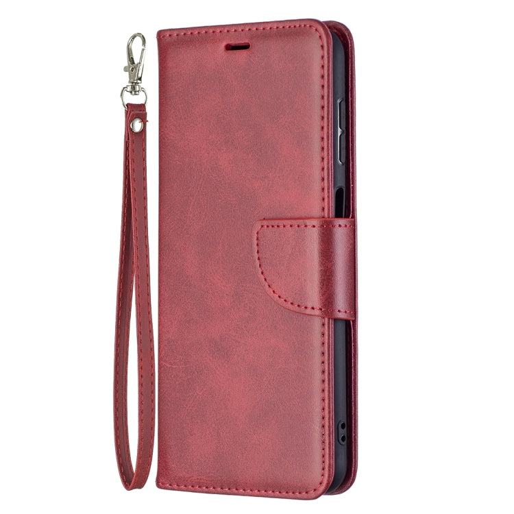 For Samsung Galaxy A13 5G Retro Lambskin Texture Pure Color Horizontal Flip Leather Phone Case with Holder & Card Slots & Wallet & Lanyard