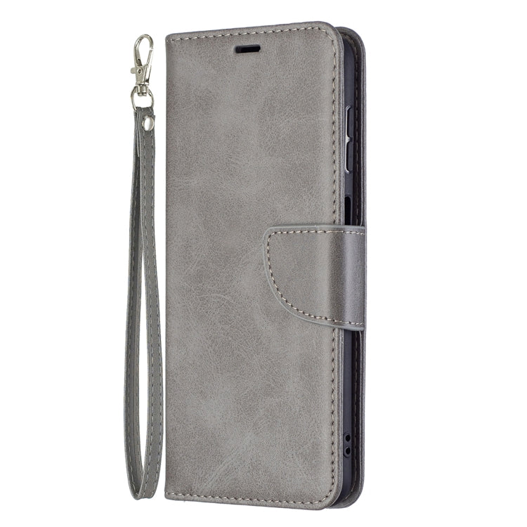 For Samsung Galaxy A13 5G Retro Lambskin Texture Pure Color Horizontal Flip Leather Phone Case with Holder & Card Slots & Wallet & Lanyard