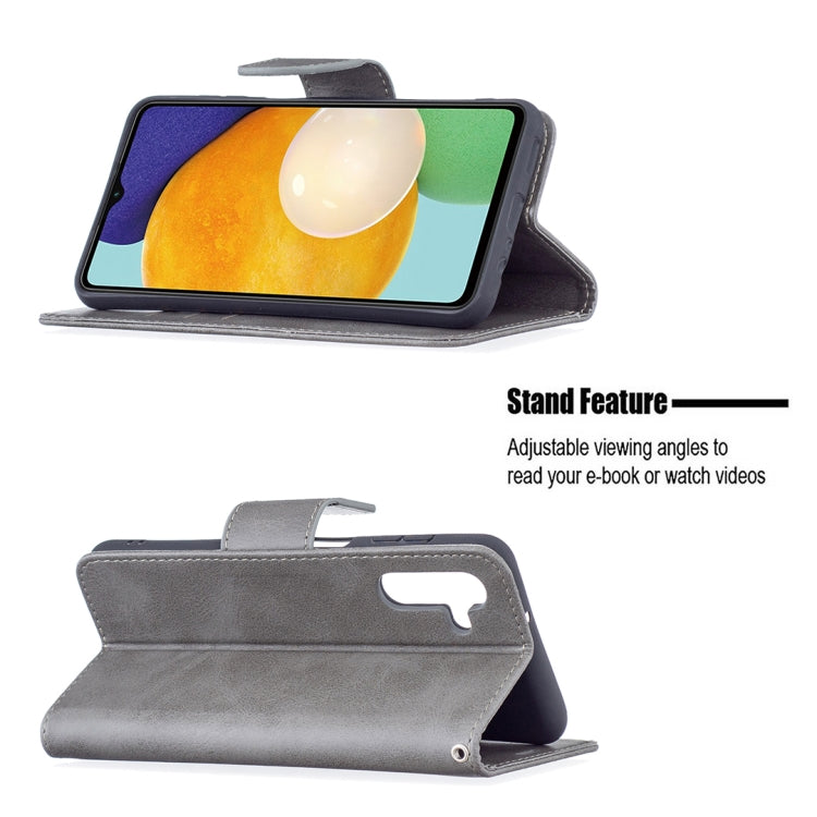 For Samsung Galaxy A13 5G Retro Lambskin Texture Pure Color Horizontal Flip Leather Phone Case with Holder & Card Slots & Wallet & Lanyard
