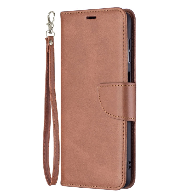 For Samsung Galaxy A13 5G Retro Lambskin Texture Pure Color Horizontal Flip Leather Phone Case with Holder & Card Slots & Wallet & Lanyard