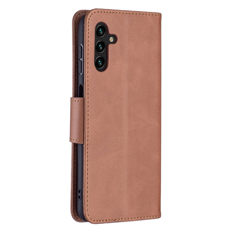 For Samsung Galaxy A13 5G Retro Lambskin Texture Pure Color Horizontal Flip Leather Phone Case with Holder & Card Slots & Wallet & Lanyard