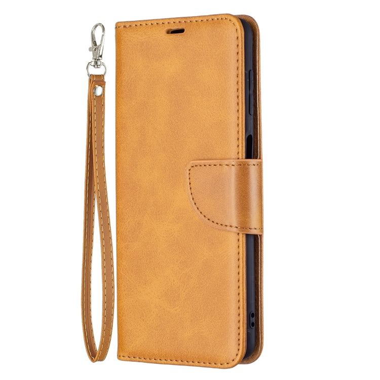 For Samsung Galaxy M52 5G Retro Lambskin Texture Pure Color Horizontal Flip Leather Phone Case with Holder & Card Slots & Wallet & Lanyard