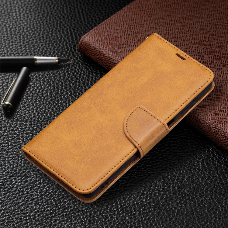 For Samsung Galaxy M52 5G Retro Lambskin Texture Pure Color Horizontal Flip Leather Phone Case with Holder & Card Slots & Wallet & Lanyard