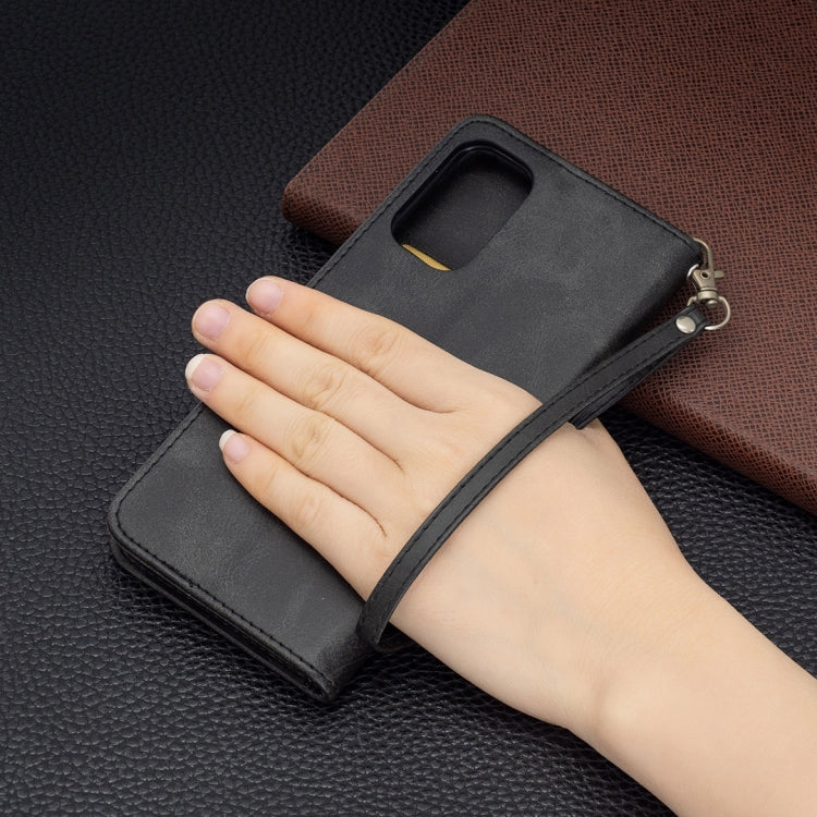 For Samsung Galaxy M52 5G Retro Lambskin Texture Pure Color Horizontal Flip Leather Phone Case with Holder & Card Slots & Wallet & Lanyard
