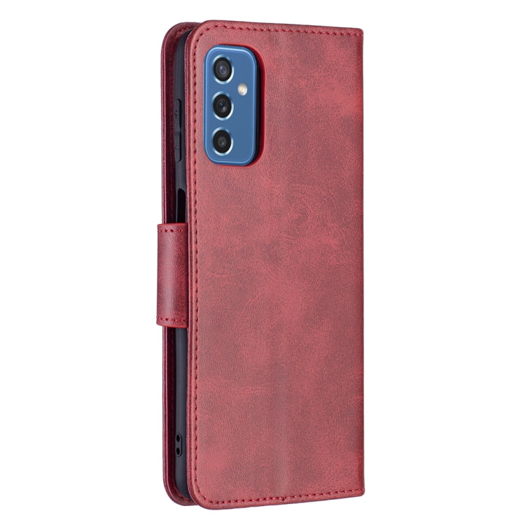 For Samsung Galaxy M52 5G Retro Lambskin Texture Pure Color Horizontal Flip Leather Phone Case with Holder & Card Slots & Wallet & Lanyard