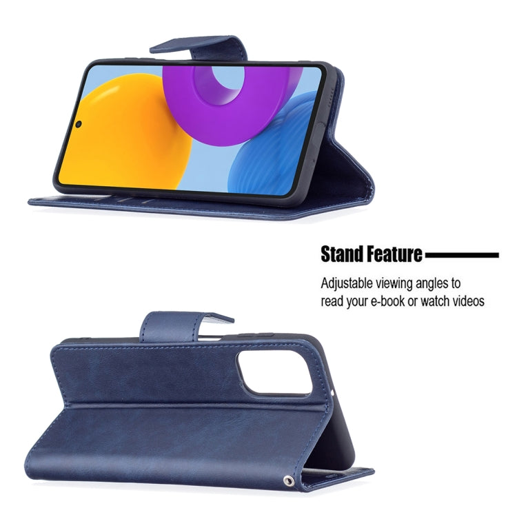 For Samsung Galaxy M52 5G Retro Lambskin Texture Pure Color Horizontal Flip Leather Phone Case with Holder & Card Slots & Wallet & Lanyard