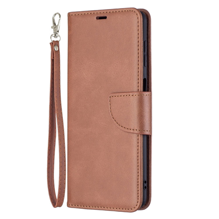 For Samsung Galaxy M52 5G Retro Lambskin Texture Pure Color Horizontal Flip Leather Phone Case with Holder & Card Slots & Wallet & Lanyard