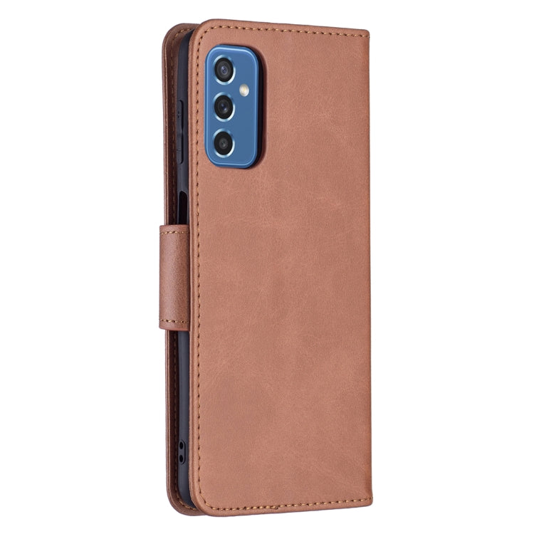 For Samsung Galaxy M52 5G Retro Lambskin Texture Pure Color Horizontal Flip Leather Phone Case with Holder & Card Slots & Wallet & Lanyard