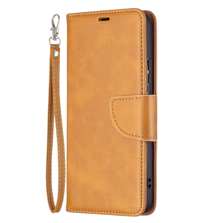 For Samsung Galaxy S22+ 5G Retro Lambskin Texture Pure Color Horizontal Flip Leather Phone Case with Holder & Card Slots & Wallet & Lanyard