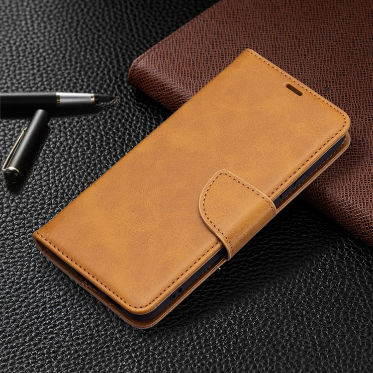 For Samsung Galaxy S22+ 5G Retro Lambskin Texture Pure Color Horizontal Flip Leather Phone Case with Holder & Card Slots & Wallet & Lanyard