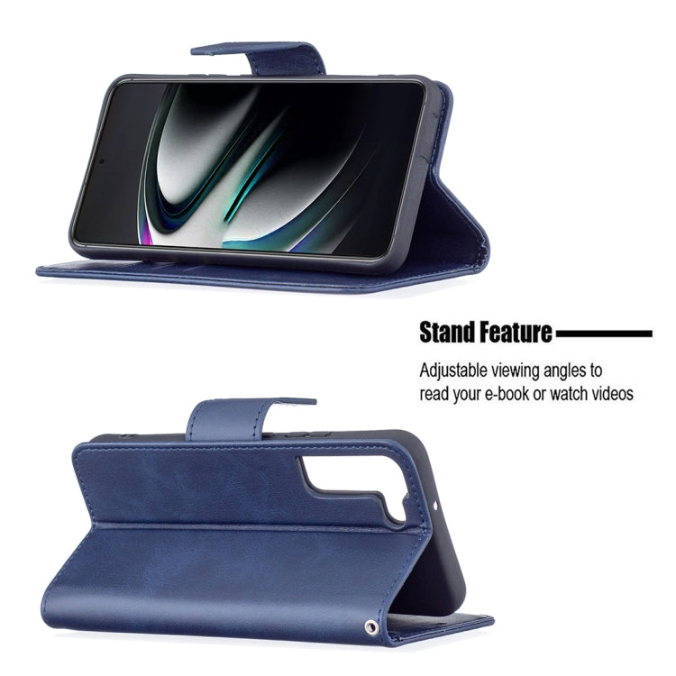 For Samsung Galaxy S22+ 5G Retro Lambskin Texture Pure Color Horizontal Flip Leather Phone Case with Holder & Card Slots & Wallet & Lanyard
