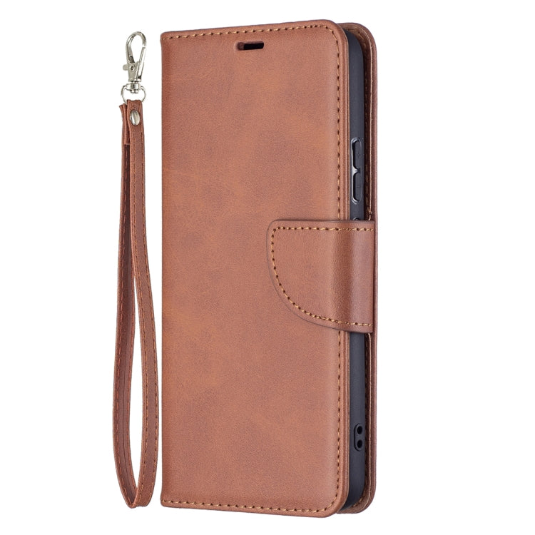 For Samsung Galaxy S22+ 5G Retro Lambskin Texture Pure Color Horizontal Flip Leather Phone Case with Holder & Card Slots & Wallet & Lanyard