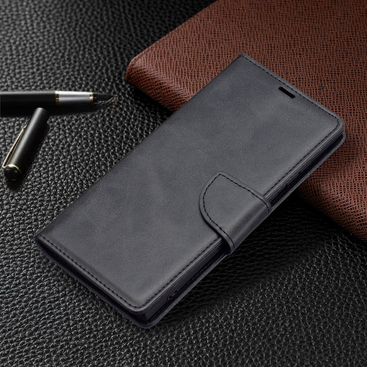 For Samsung Galaxy S22 Ultra 5G Retro Lambskin Texture Pure Color Horizontal Flip Leather Phone Case with Holder & Card Slots & Wallet & Lanyard