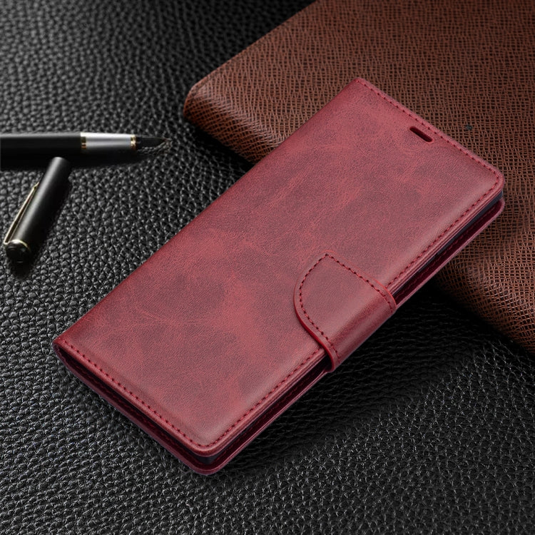 For Samsung Galaxy S22 Ultra 5G Retro Lambskin Texture Pure Color Horizontal Flip Leather Phone Case with Holder & Card Slots & Wallet & Lanyard