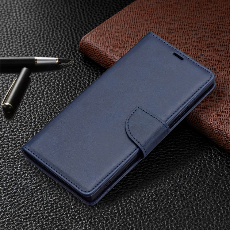 For Samsung Galaxy S22 Ultra 5G Retro Lambskin Texture Pure Color Horizontal Flip Leather Phone Case with Holder & Card Slots & Wallet & Lanyard