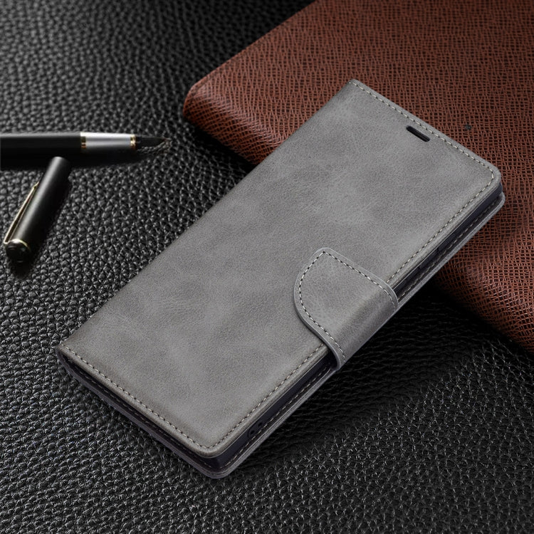 For Samsung Galaxy S22 Ultra 5G Retro Lambskin Texture Pure Color Horizontal Flip Leather Phone Case with Holder & Card Slots & Wallet & Lanyard